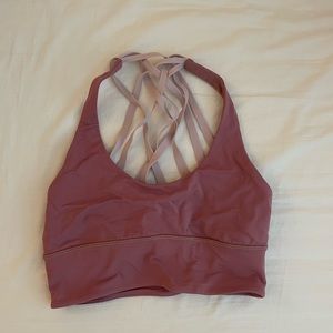 lululemon sports bra rose pink